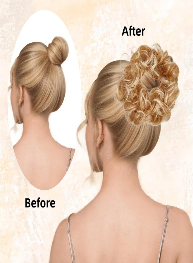 NICENEEDED Messy Bun Hair Piece, Side Comb Clip in Hair Bun Hairpiece for Women, Versatile Adjustable Styles Easy Hair Pieces Dirty Blonde - Image 3